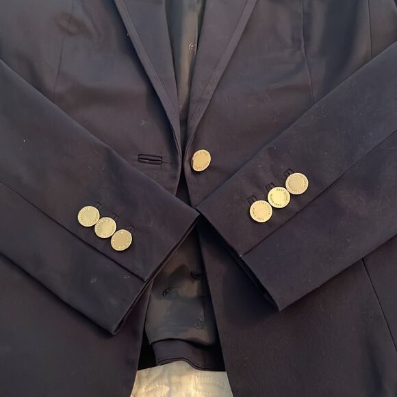 Tory Burch Blazer Pierre Navy Blue One Button Blazer - Picture 3 of 8